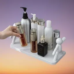 Multipurpose Wall Mount Self Adhesive Floating Shelf NRS8.671 Plastic Wall Shelf-14