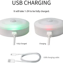 Electro Cloud USB Rechargeable Operated LED Motion Sensor Wireless (White) Pack of 1 Motion Sensor Light image 4