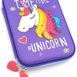 unicorn purple pouch Unicorn Art EVA Pencil Box-image-36