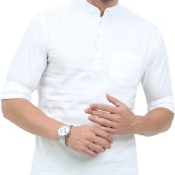 Men Solid Pure Cotton Straight Kurta-image-97