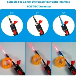 balrama 10KM 10mW Visual Fault Locator Fiber Optic Cable Tester VFL Telecom Laser Light Digital Voltage Tester image 4