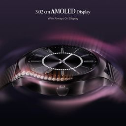 boAt Enigma Gem Smartwatch with Bluetooth Calling (30.2mm AMOLED Display, IP67 Water Resistant, Metallic Black Strap) image 3