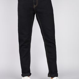 wrogn Men Slim Mid Rise Black Jeans-picture-35