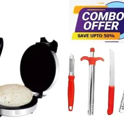Combo Kitchen Tool Set & Non Stick Electric Roti and Khakra Maker-14