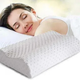 aryamurti Cervical Contour Memory Foam Pillow / Stomache / Side Sleepers / Anti-Snoring Memory Foam Solid Sleeping Pillow Pack of 1 image 3