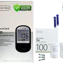 GlucoCard G+ Diabetes Kit – 100 Test Strips, No Coding, Auto Strip Eject Glucometer-2