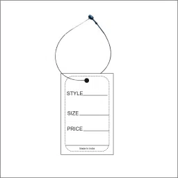 PAPER HANGING TAG PRICE TAG WITH STRING LOCK, PAPER LABEL GARMENT TAG (500 PCS) Non-adhesive Paper Label-60