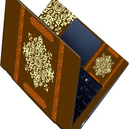 SCOTLON _All Panel_Orange and white rangoli_ Vinyl Laptop Decal 15.5-image-36