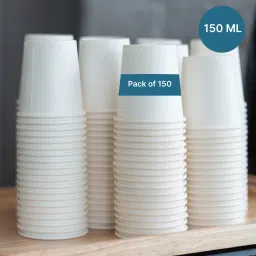Pack of 150 Paper 150 ML Disposable Drinking Paper Cups for Hot & Cold Beverages- Pack of 150-37