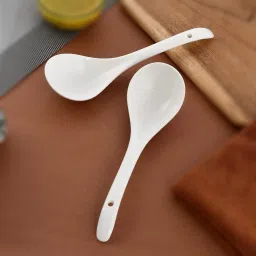 Ceramic Serving Spoon Ladle Set Microwave Oven Dishwasher Safe - 9 inch, Ceramic Serving Spoon Set-10