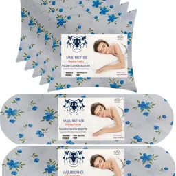 2 Bolester 5 Cushion Microfibre Floral Bolster Pack of 7-image-12