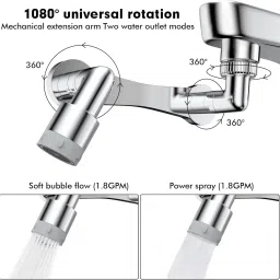 hooli Rotating Faucet Extender Aerator Universal Splash Filter Faucet Faucet Nozzle image 2