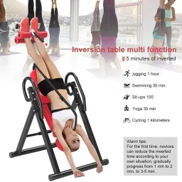 iris Fitness Heavy Duty Inversion Table with Headrest Foldable Steel, Foam Inversion Table image 4