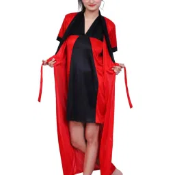 red black Free Size Bath Robe-image-34