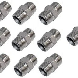Premium Quality Brass Hex Nipple 1 INCH, Pack of 10 (Screw On) Bidet Nozzle-17