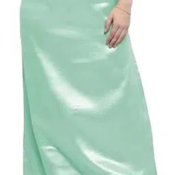 house of common Women Full Elastic Petticoat Shapewear for Saree, Sea Green Pure Satin, Pure Silk Petticoat-image-13