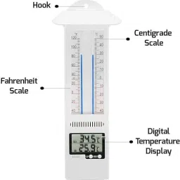MCP Maximum Minimum Thermometer Digital Indoor & Outdoor Thermometer Without Probe With LCD Display Thermometer image 2