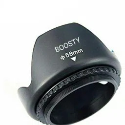 BOOSTY 58mm Screw In Tulip Shaped Flower With Locking RingLens Hood-image-58