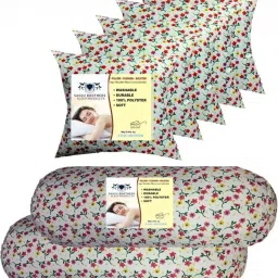 LUXORY Microfibre Solid Bolster Pack of 7-image-5