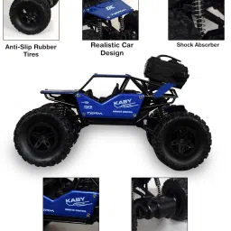 fizz Off Roader Rock Crawler Car Blue With Mist Smoke And Fully Remote control image 4