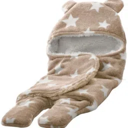 Polka Single Hooded Baby Blanket forMild Winter-image-6