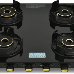 Granito 4 Burner Black Gas Cooktop, Dual Shade Toughened Glass, ISI Certified Glass Manual Gas Stove-image-20