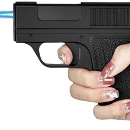quick flame Cigarette Case with Lighter, Shatterproof Case, Gun Shape with Jet Torch Lighter Windproof Jet Flame Lighter with Cigarette Storage, Refillable & Durable Design Pocket Lighter image 2