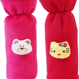 Plush Baby Feeding Bottle Cover with Animated Cartoon Design (125-250 ML,Medium)-picture-7