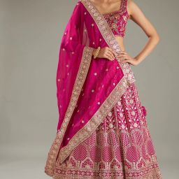 Embroidered Semi Stitched Lehenga Choli-image-65
