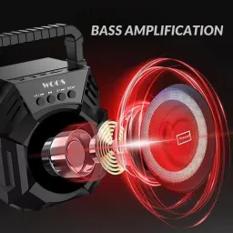 WOOS Portable Bluetooth Speaker with RGB Lights, AUX, USB & TF Card Support 3 W Bluetooth Speaker image 2