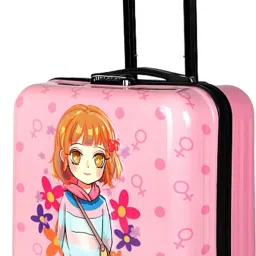 Small Cabin Suitcase (18 inch) 4 Wheels - 360° Rotation, Travelling Outing Luggage Kids Trolley Bag with Adjustable Handle - Pink-12