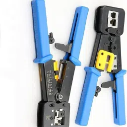 BALRAMA Heavy Duty RJ 45 Crimping Tool for Pass through Connector RJ11 & RJ45 Plugs Combo Set-image-6