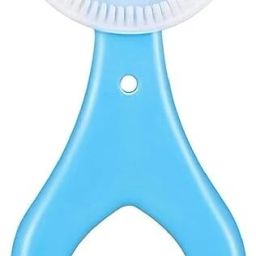 Silicon Brush for Kids, Little Smiley Teeth Whitening Flosser, Blue Soft Toothbrush-image-12