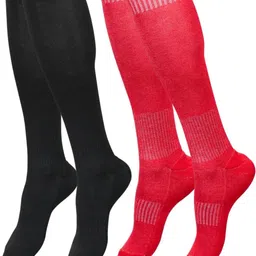 NESKA MODA Unisex Set Of 2 Knee Length Cotton Socks-17