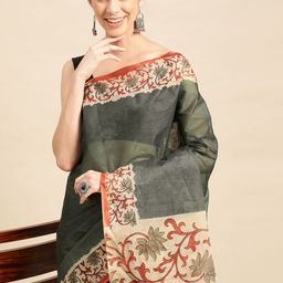 SHANVIKA Pure Cotton Block Print Saree-image-0