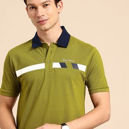 Being Human Striped Polo Collar Pure Cotton T-shirt-picture-20