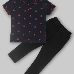 BAESD Boys Printed Polo Collar T-Shirt With Trouser-image-63