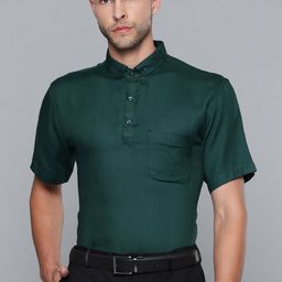 DENNISON Men Green Smart Slim Fit Polo Shirt-image-45