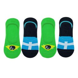 NESKA MODA Unisex Set Of 4 Shoe Liners Cotton Socks-picture-38