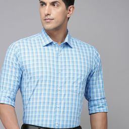 Park Avenue Men Pure Cotton Slim Fit Checked Formal Shirt-image-82