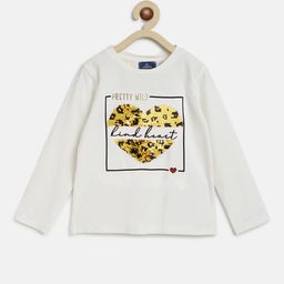 Chicco Girls Cream-Coloured Long Sleeved T-shirt-image-4