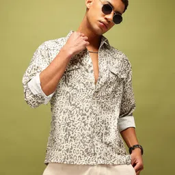 glitchez Animal Instinct Printed Loose Fit Shirt-image-54