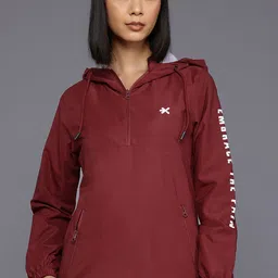 HRX by Hrithik Roshan Rapid-Dry Typography Print Hooded Training Tailored Jacket-image-92