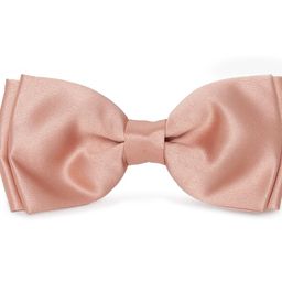 Alvaro Castagnino Peach-Coloured Solid Bow Tie-image-8