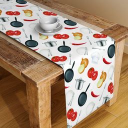 Alina decor Off-White & Black Conversational Table Runner-31