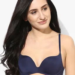 Navy Blue Solid Bra-image-92