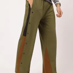 Kook N Keech Men Casual Constructs Side Snap Buttons Track Pants-61
