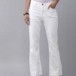 Roadster Women White Bootcut Stretchable Jeans-25