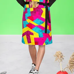 ArtzFolio Printed Apron With 1 Patch Pockets-6
