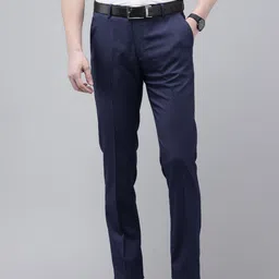 Arrow Men Hudson Tailored Fit Textured Formal Trousers-image-14